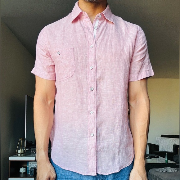 Rag & Bone Men's Gus Linen SS Shirts - Picture 4 of 4